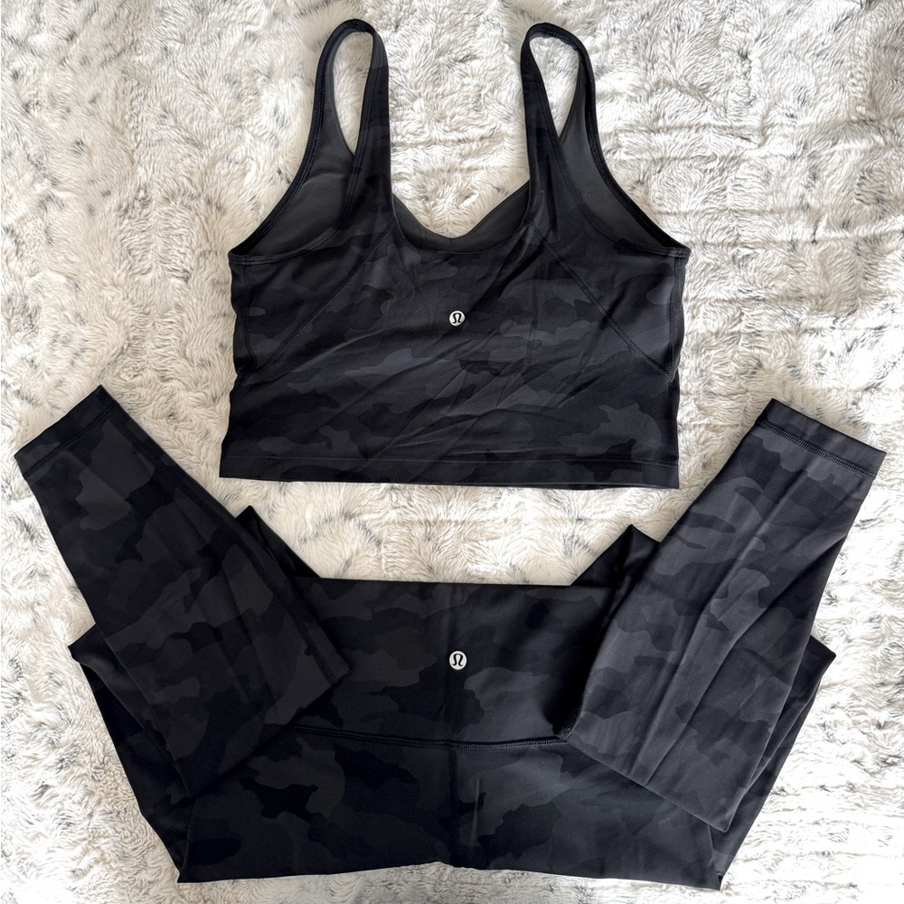 🩵Lululemon Align Black Camo Crop Top & Legging Set🩵